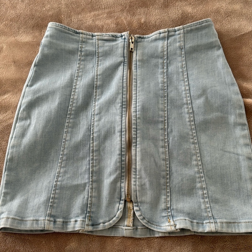 Free People Jean skirt